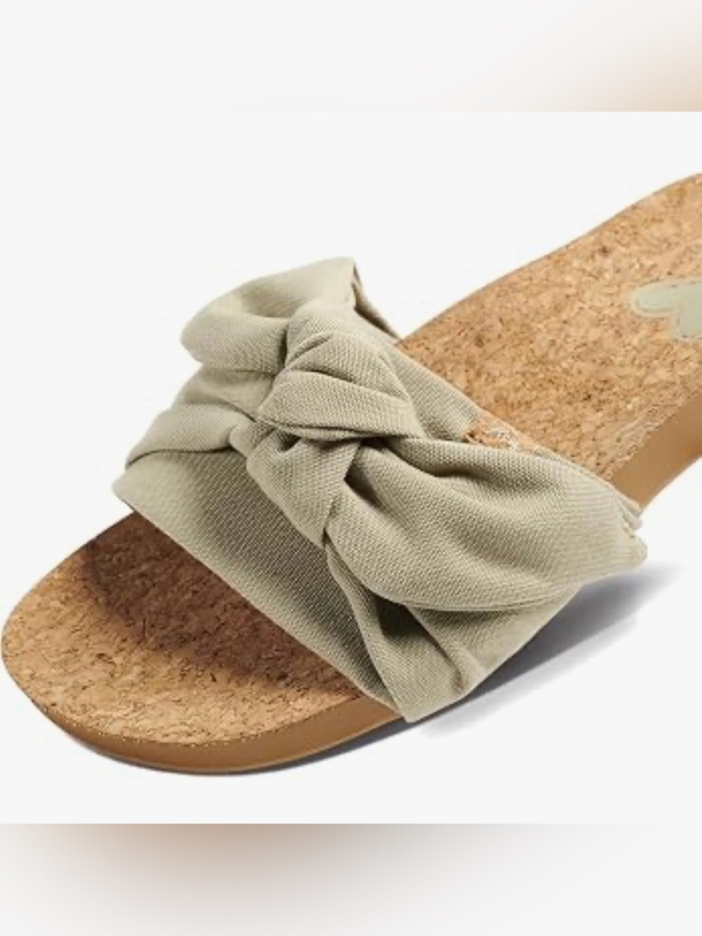 Reef Women's Green Knotted Cork Slide Sandals - Picture 2 of 5